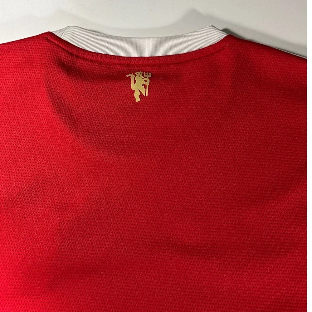 Adidas Manchester United 2021-22 Home Jersey Mens Medium TeamViewer Red Soccer